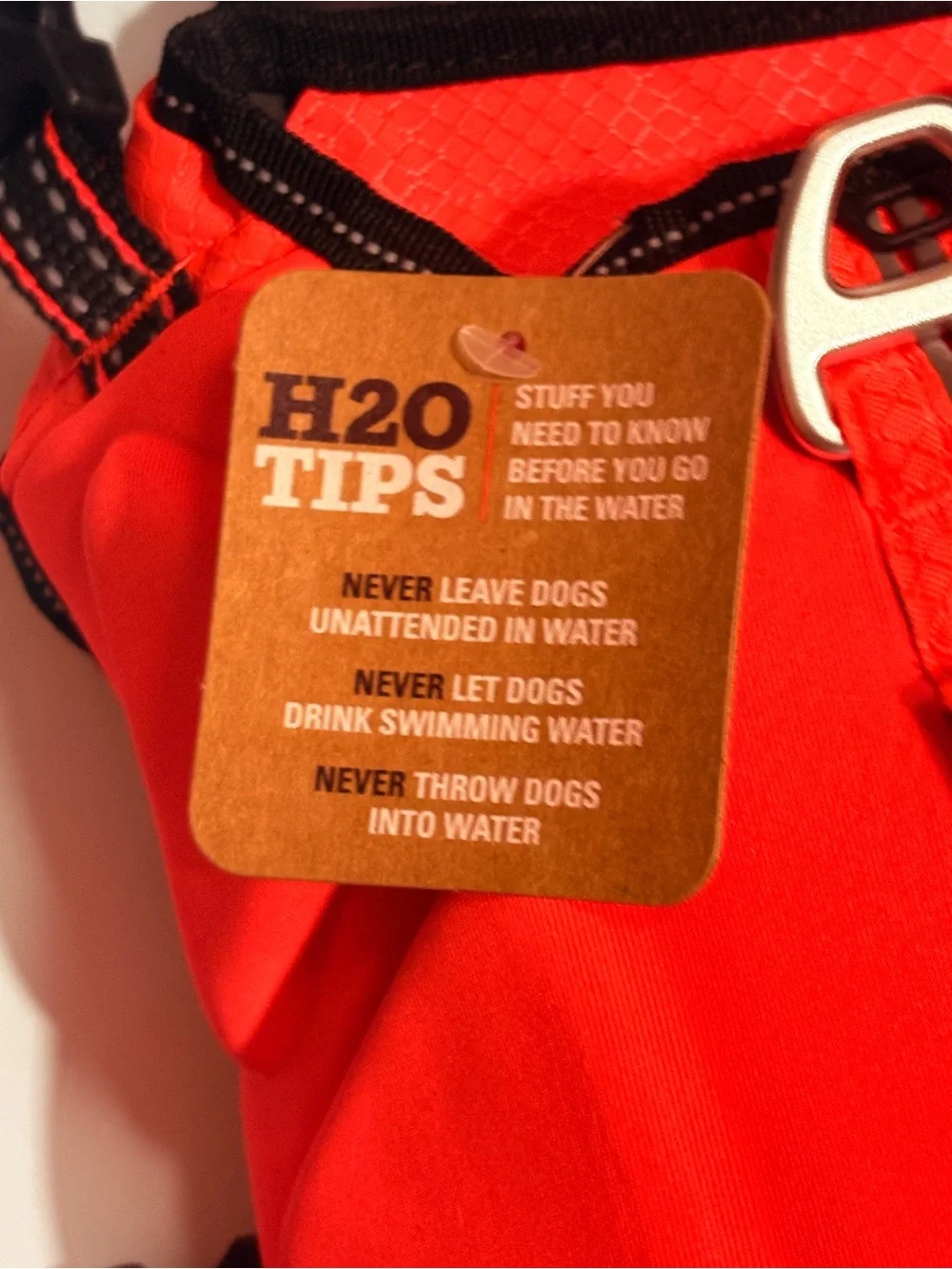 H2O Dog Life Jacket Vest - High Visibility Red